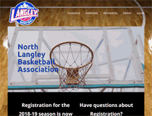 Tablet Screenshot of northlangleybasketball.ca